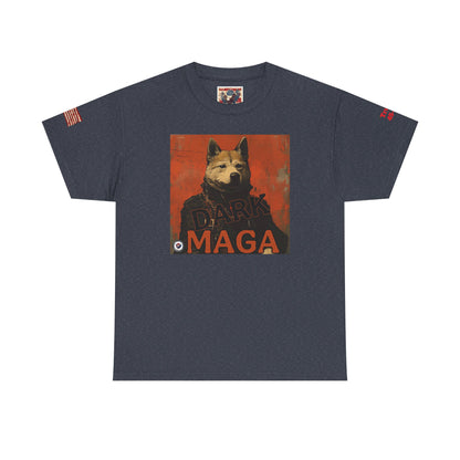 Dark MAGA d.o.g.e patriotic print, Unisex Heavy Cotton Tee