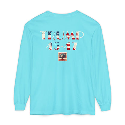 Maga usa American patriot print, Unisex Garment-dyed Long Sleeve T-Shirt