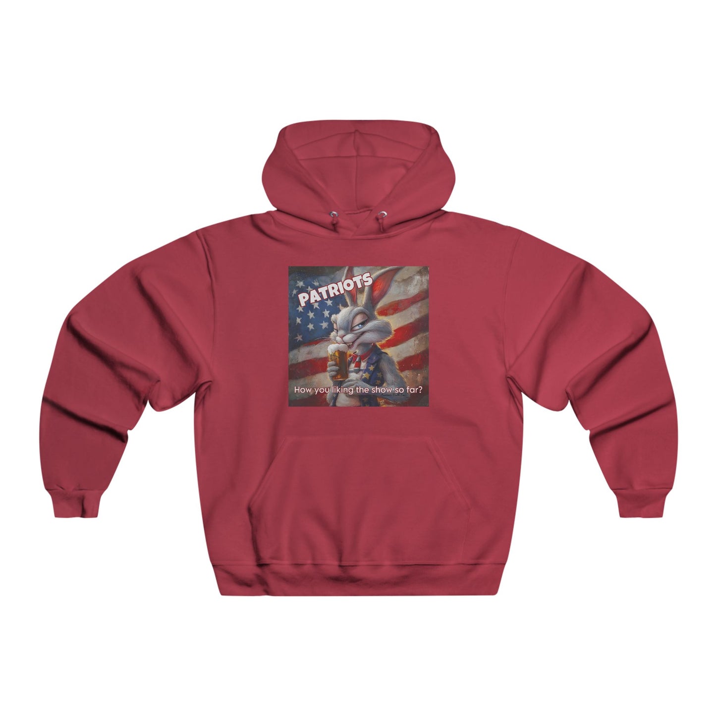 Patriots, how are you liking in the show? Trump print, Men's NUBLEND® Hooded Sweatshirt