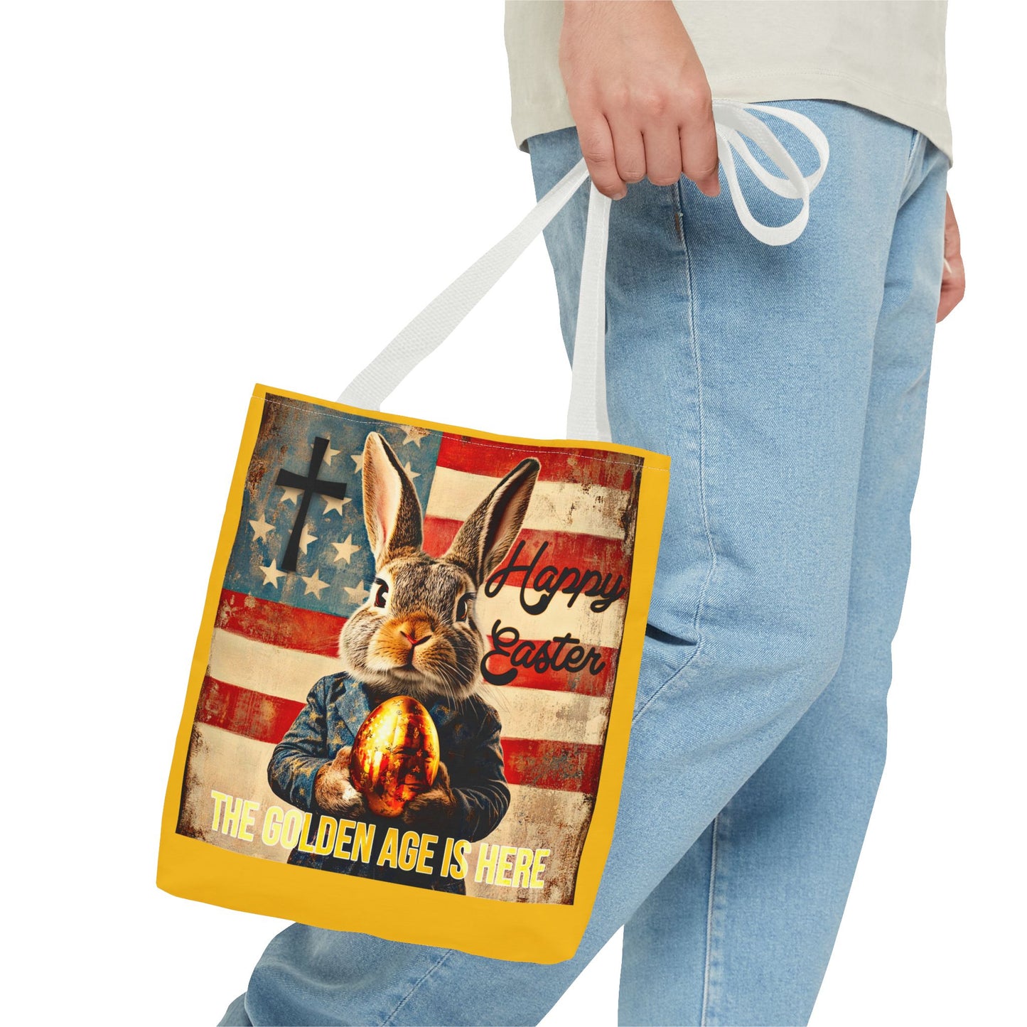 The golden age is here Trump print ,Tote Bag (AOP)