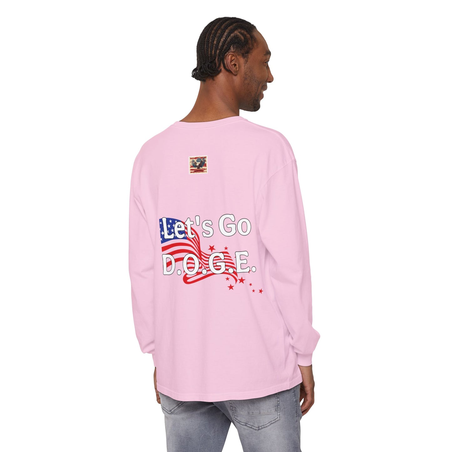 Meltdowns Incoming, patriotic T-shirt in a Unisex Garment-dyed Long Sleeve T-Shirt