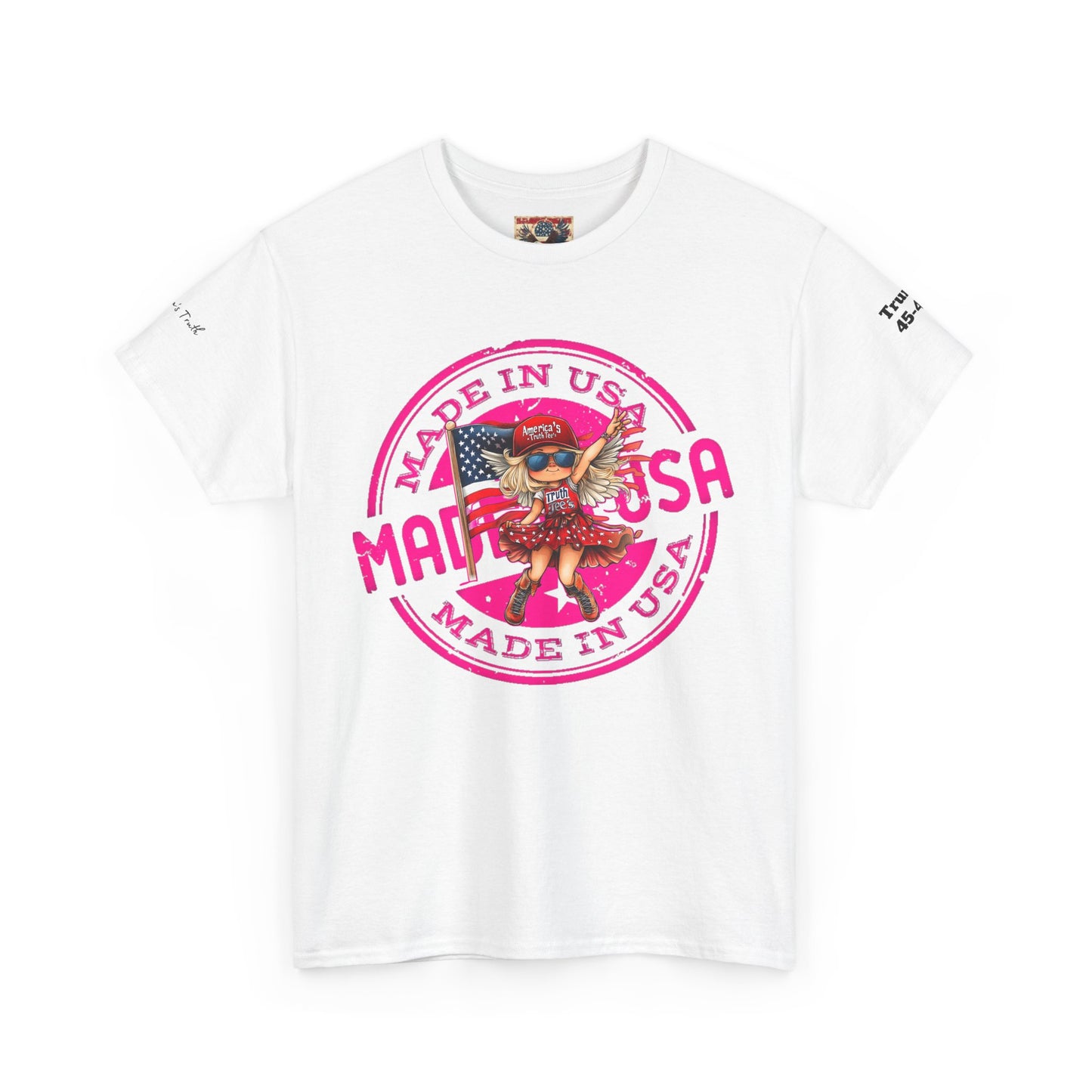 Made in the USA women’s patriotic print, Unisex Heavy Cotton Tee