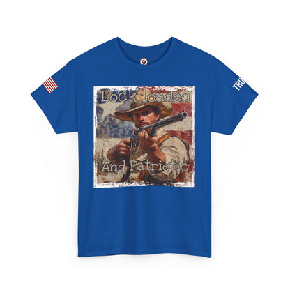 Lock loaded and patriotic, Unisex Heavy Cotton Tee