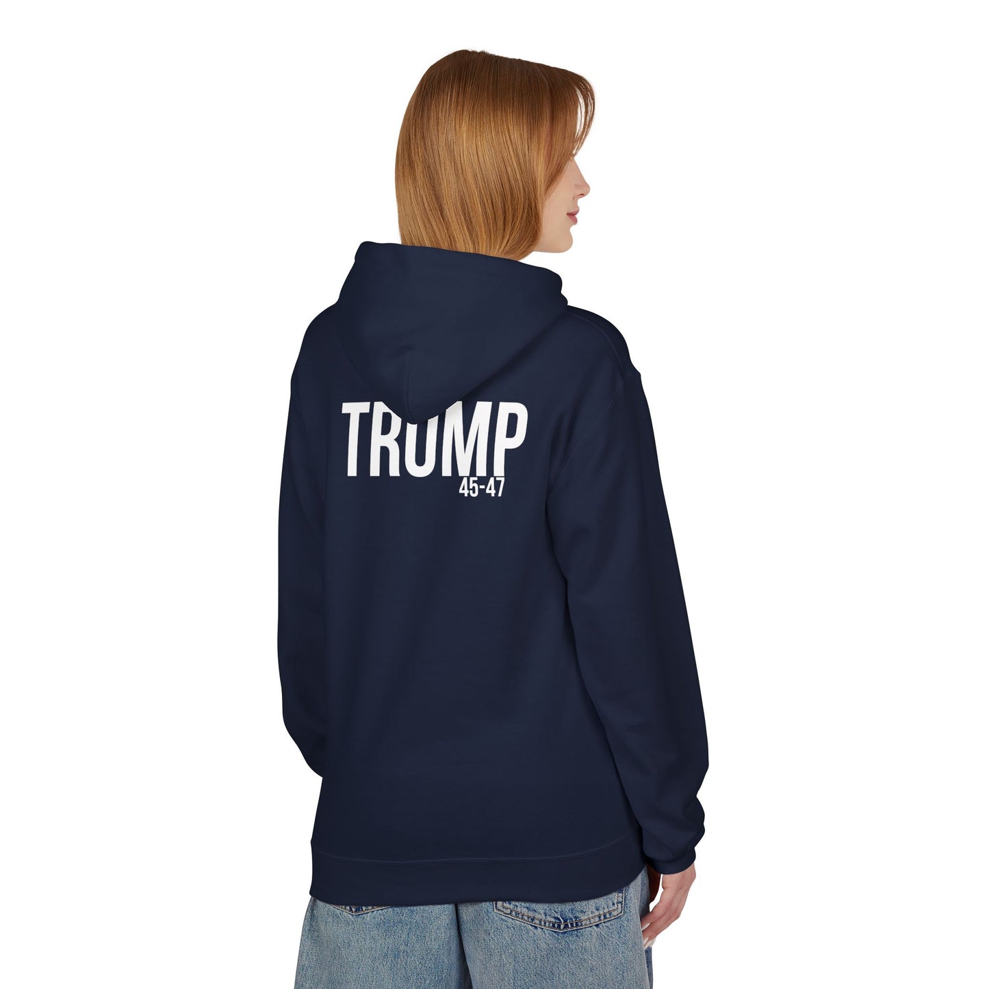 Red white and BA, trump printUnisex Midweight Softstyle Fleece Hoodie