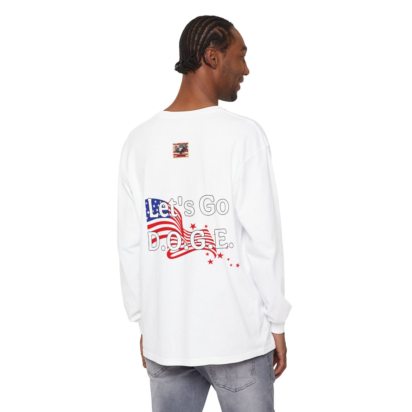 Meltdowns Incoming, patriotic T-shirt in a Unisex Garment-dyed Long Sleeve T-Shirt