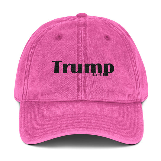 Patriotic trump print Vintage Cap (Embroidery)