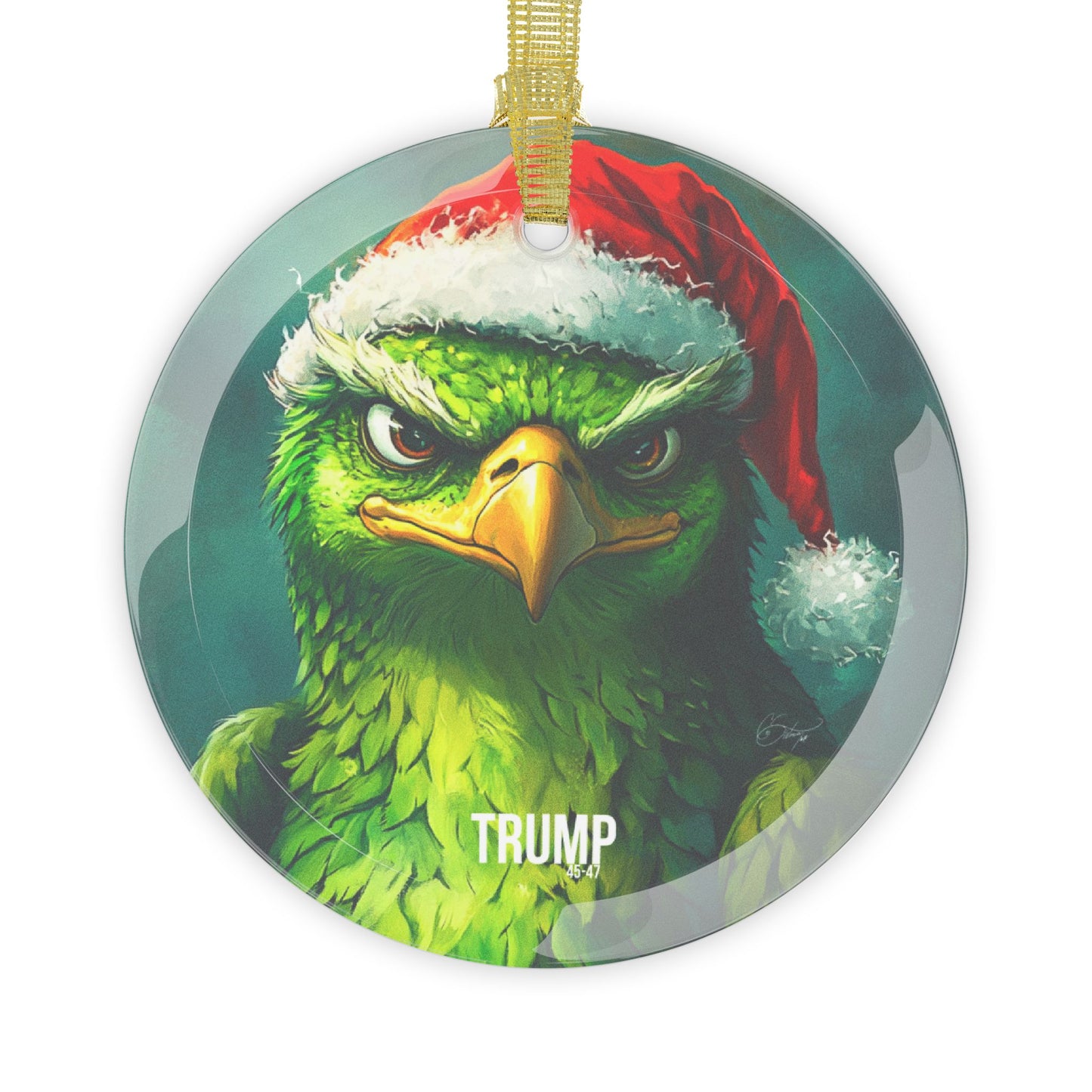 Eagle/Trump #2 Glass Ornaments