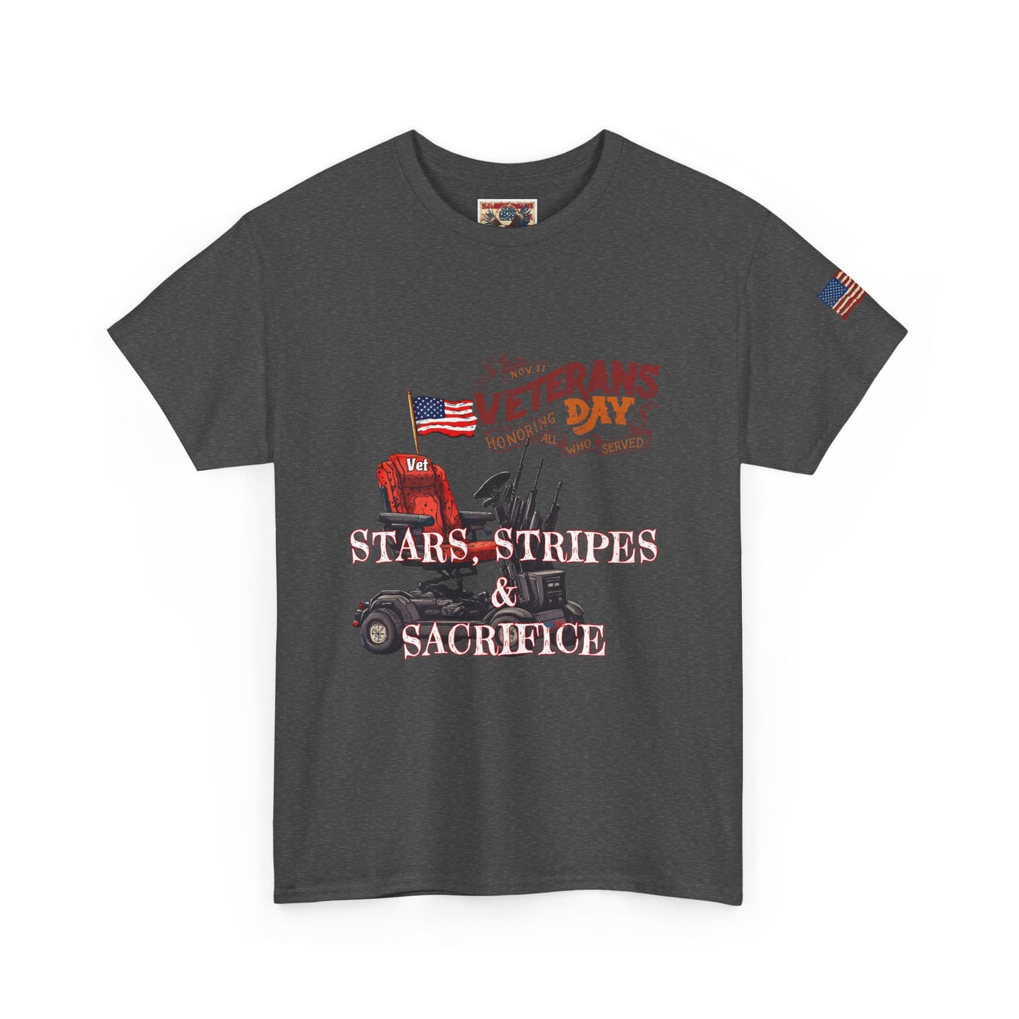 Patriotic Veterans day print ,Unisex Heavy Cotton Tee