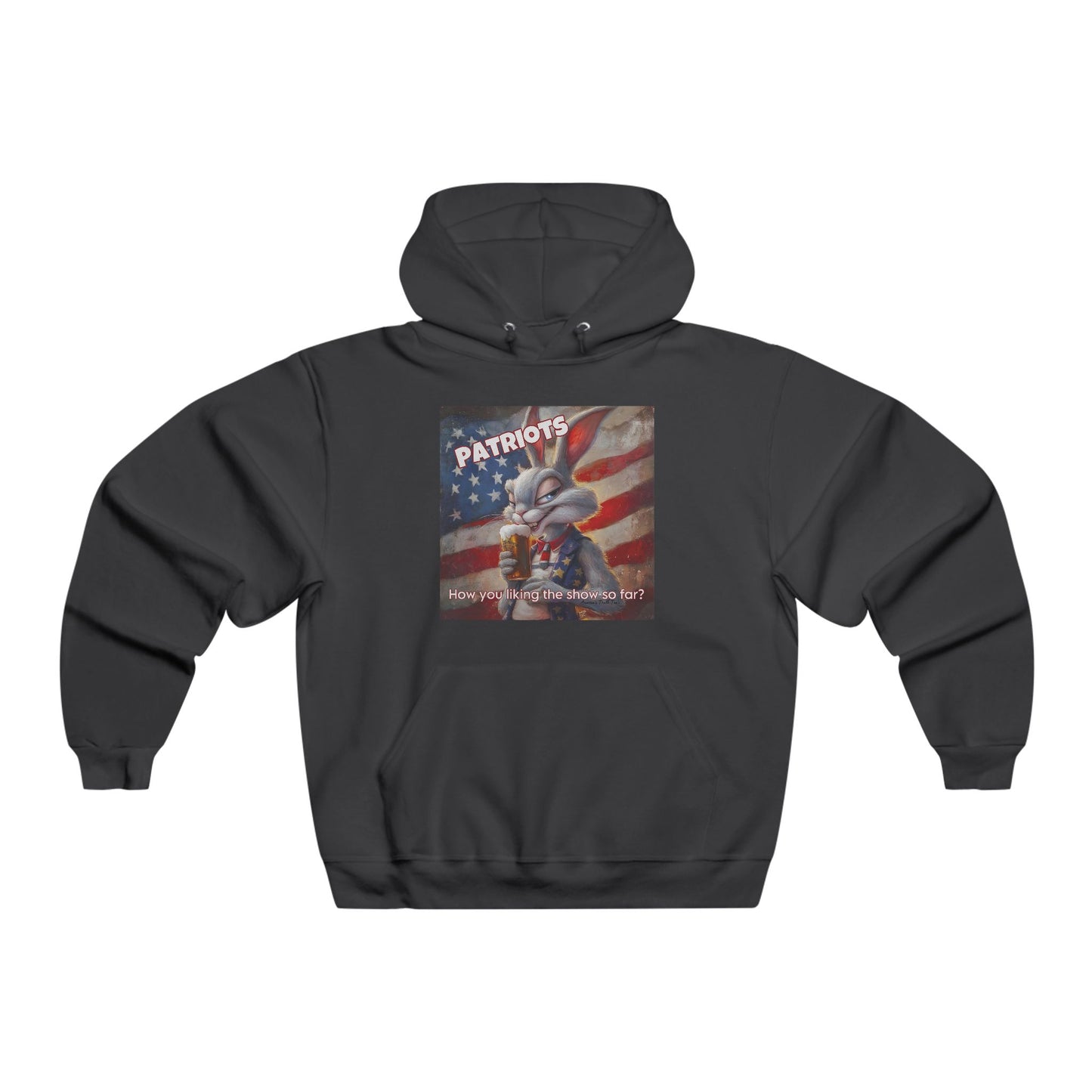 Patriots, how are you liking in the show? Trump print, Men's NUBLEND® Hooded Sweatshirt