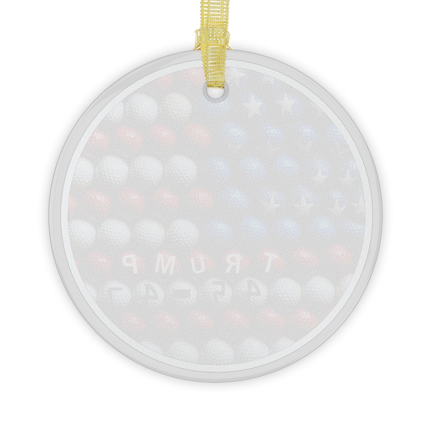 Golf lover trump Glass Ornaments