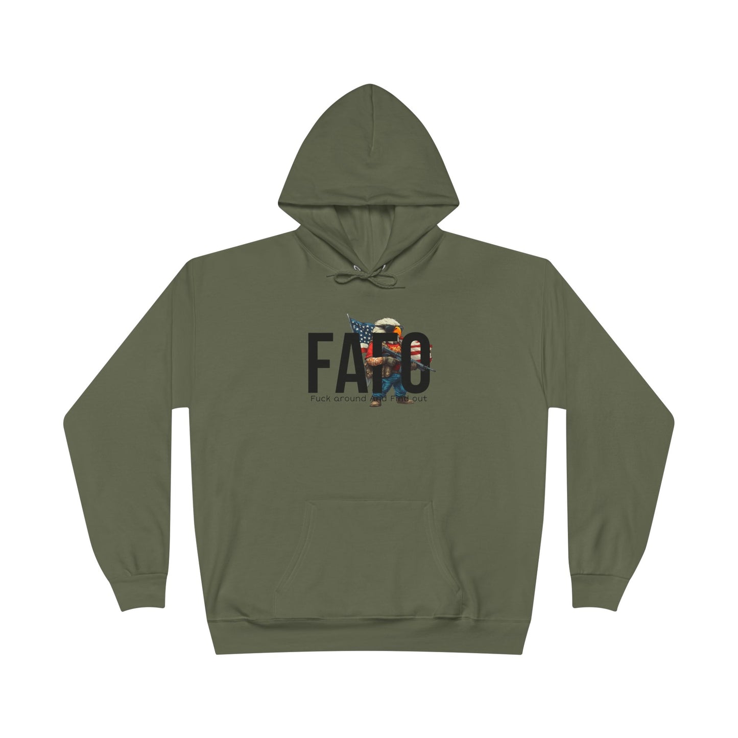 FAFO Trump print, Unisex EcoSmart® Pullover Hoodie Sweatshirt