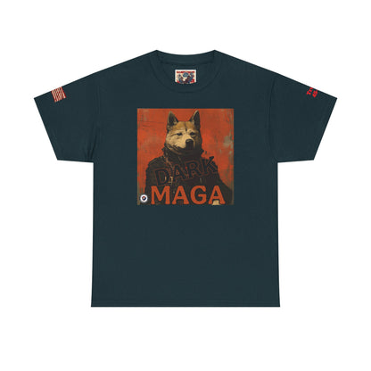 Dark MAGA d.o.g.e patriotic print, Unisex Heavy Cotton Tee