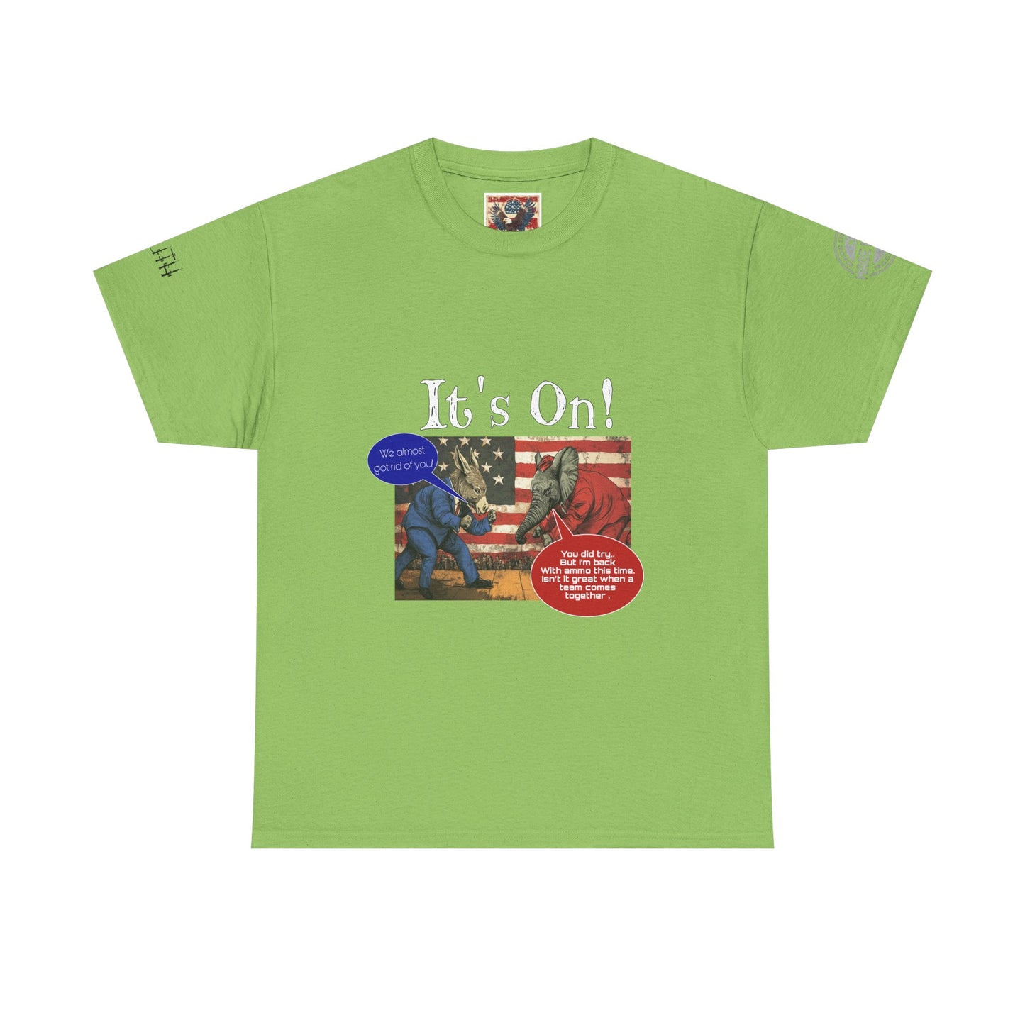 It’s on political, cartoon, print, Unisex Heavy Cotton Tee