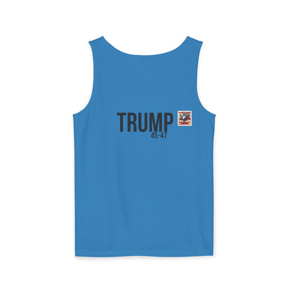 Doge trump cartoon print, Unisex Garment-Dyed Tank Top