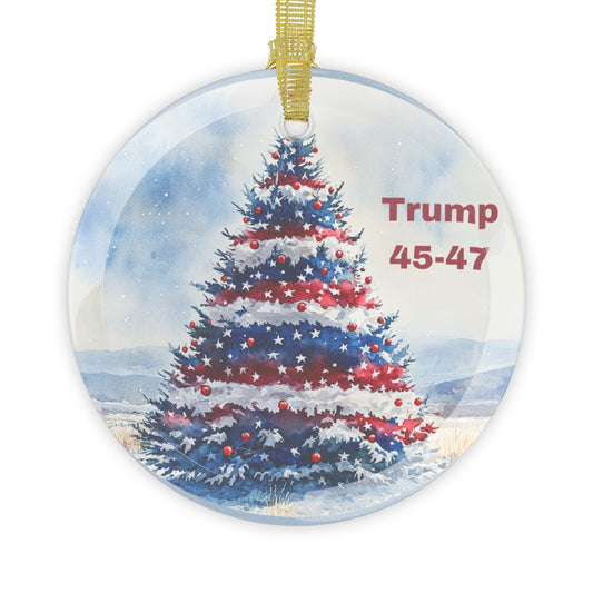 Trump Glass Ornaments