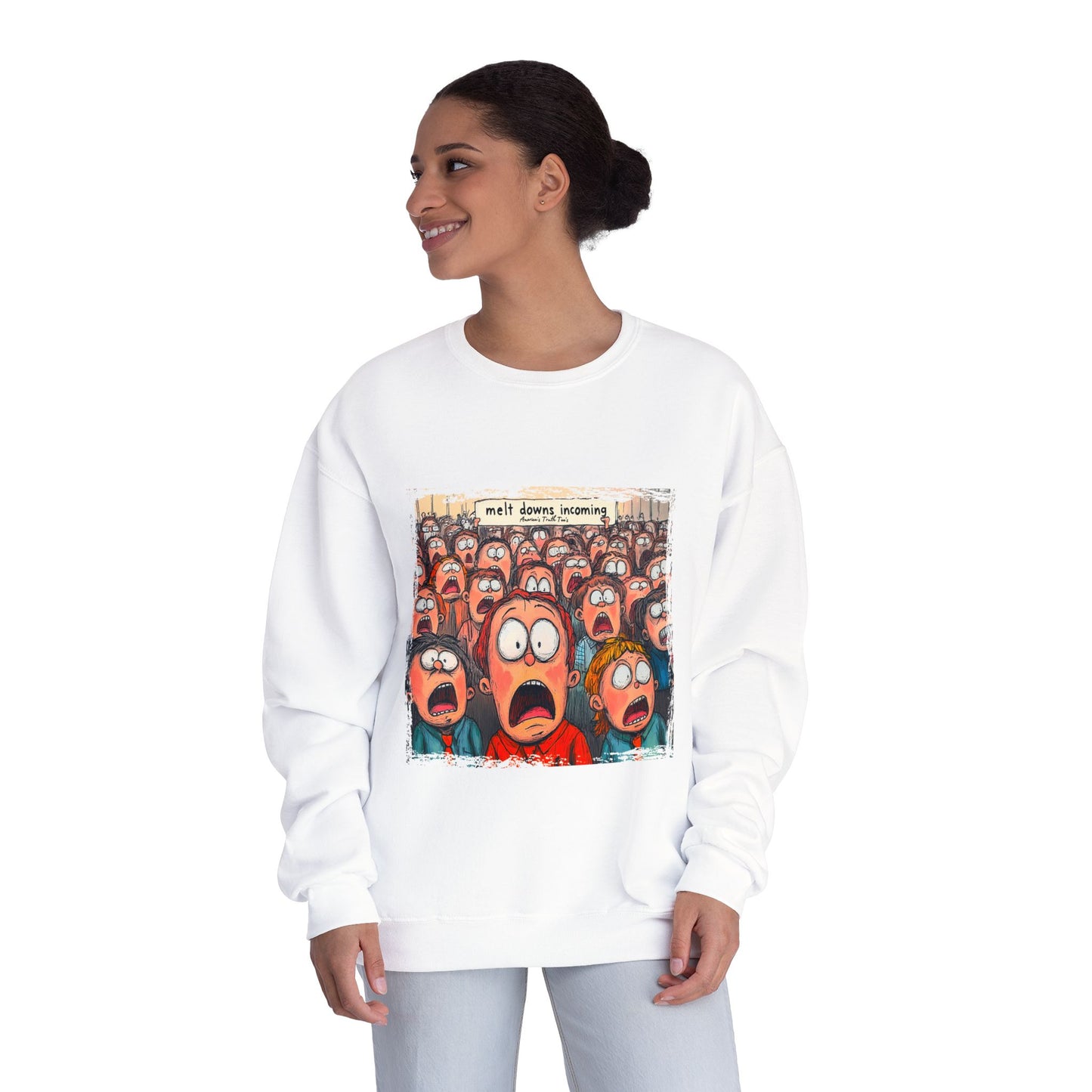 Meltdowns incoming, patriotic t-shirt in a Unisex NuBlend® Crewneck Sweatshirt