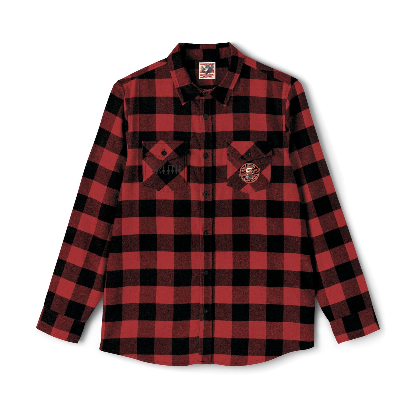 Flannel Shirt - Patriotic Eagle Print