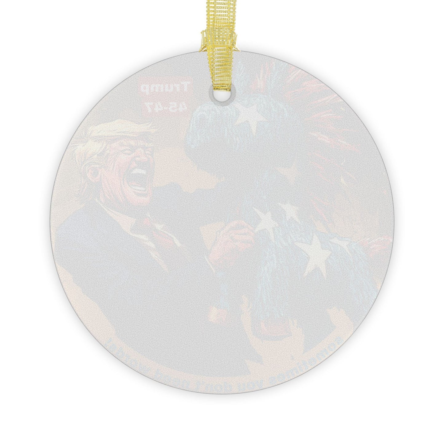 Trump Christmas Glass Ornaments