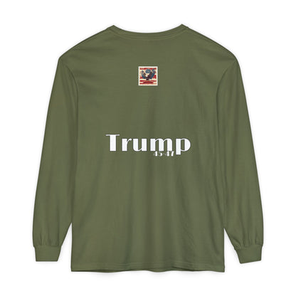 Political cartoon, Unisex Garment-dyed Long Sleeve T-Shirt