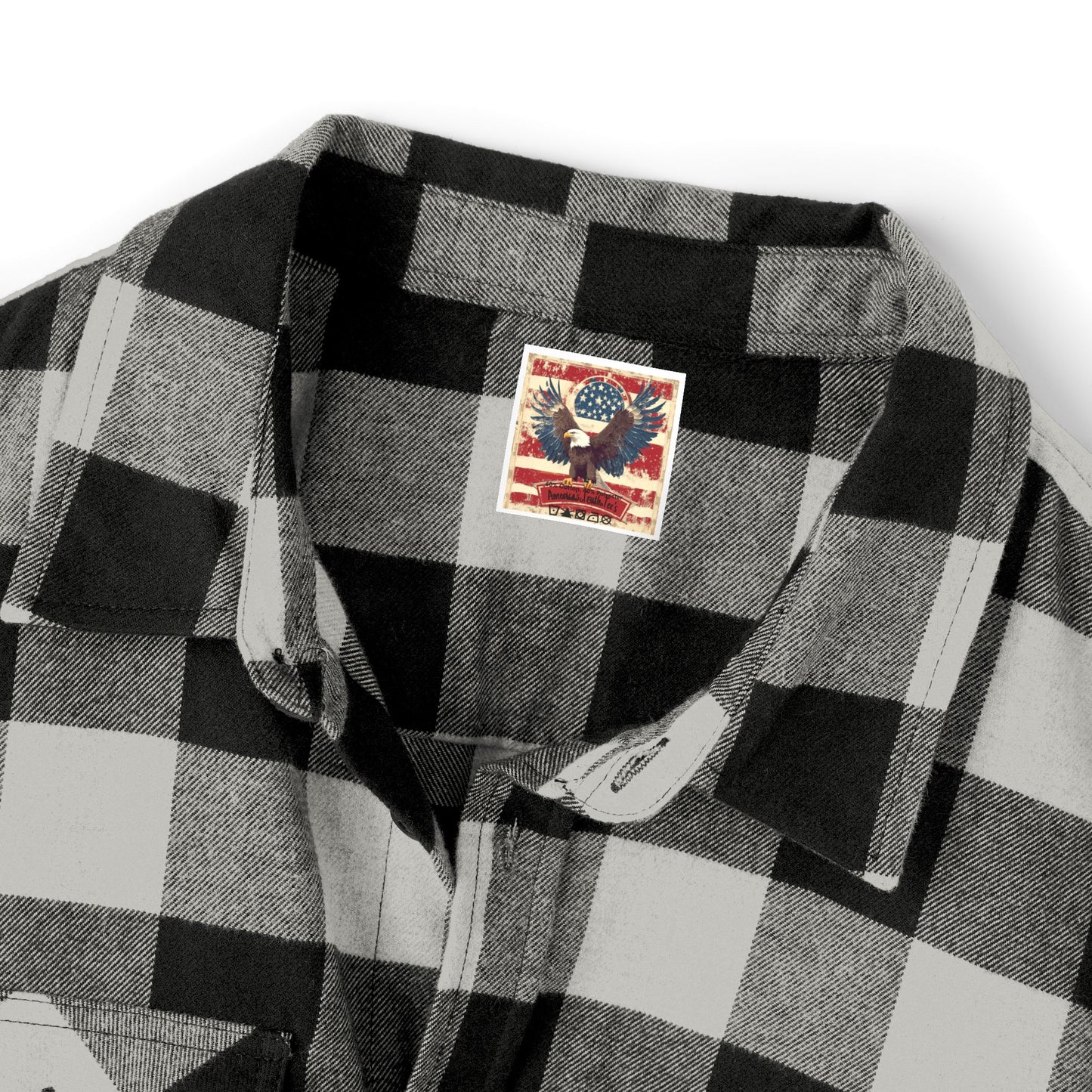 Flannel Shirt - Patriotic Eagle Print