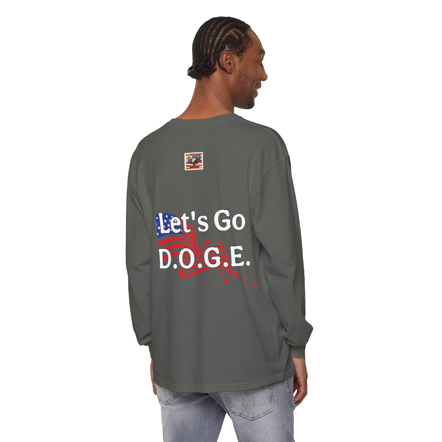 Meltdowns Incoming, patriotic T-shirt in a Unisex Garment-dyed Long Sleeve T-Shirt