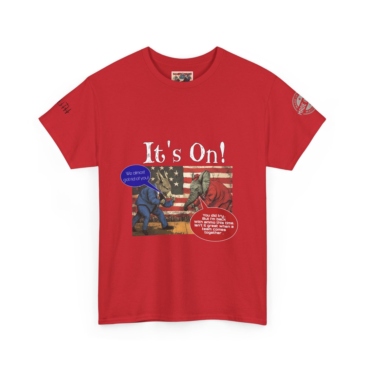 It’s on political, cartoon, print, Unisex Heavy Cotton Tee