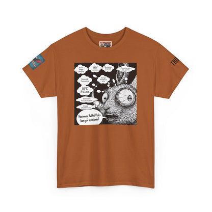 Whimsical Rabbit Quote Unisex Heavy Cotton Tee - Fun Graphic Tee for Art Lovers