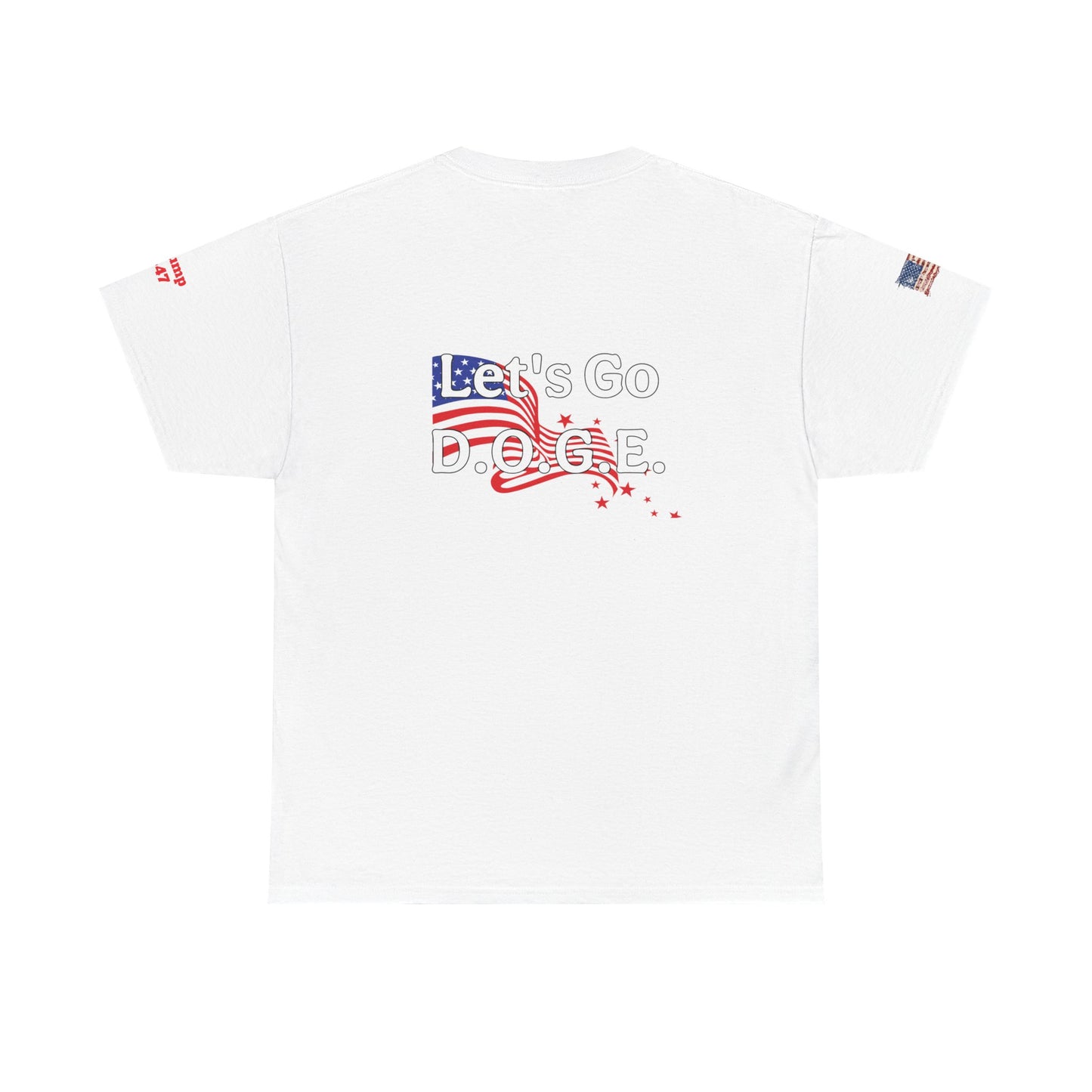 Dark MAGA d.o.g.e patriotic print, Unisex Heavy Cotton Tee