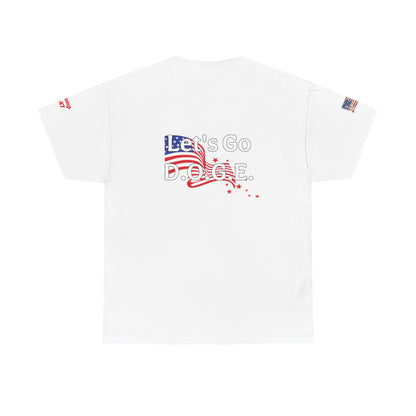 Dark MAGA d.o.g.e patriotic print, Unisex Heavy Cotton Tee