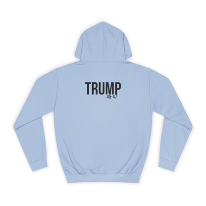 DOGE trump print cartoon, Unisex College Hoodie