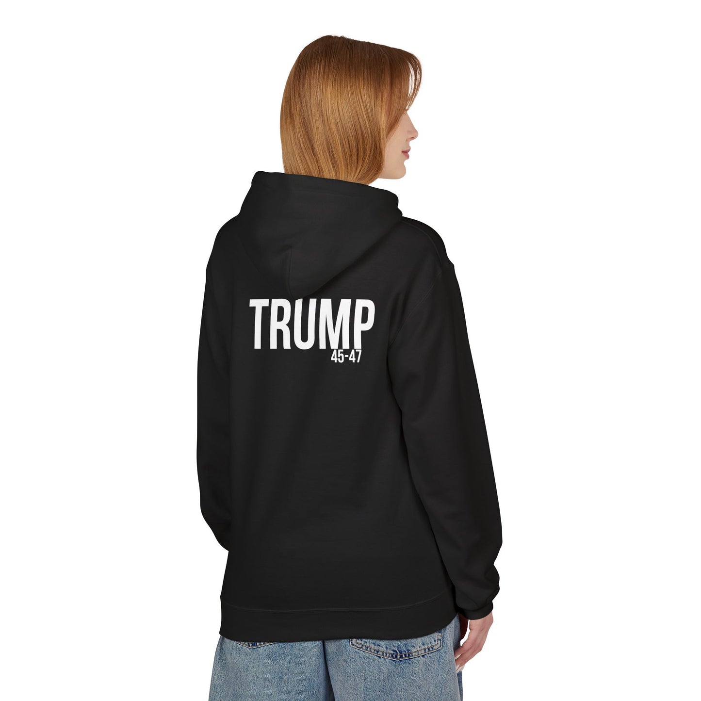 Red white and BA, trump printUnisex Midweight Softstyle Fleece Hoodie