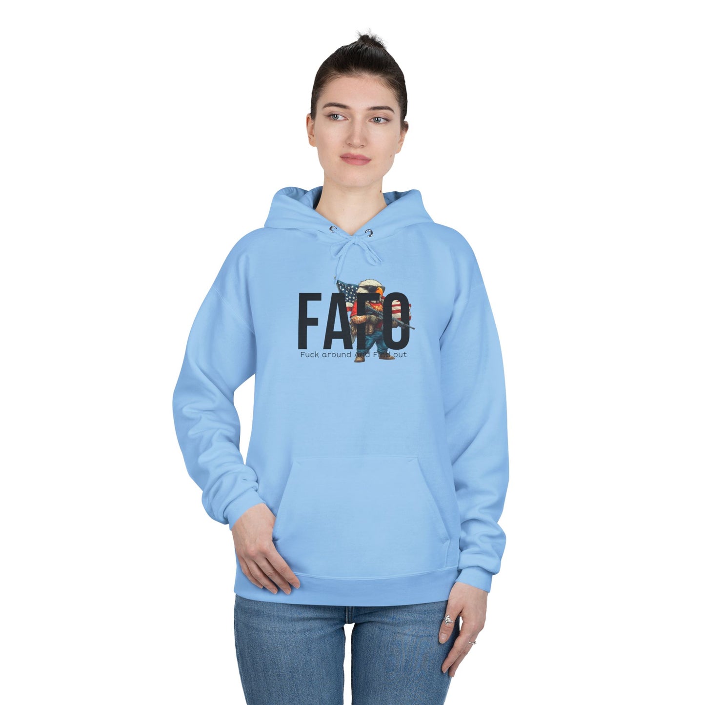 FAFO Trump print, Unisex EcoSmart® Pullover Hoodie Sweatshirt