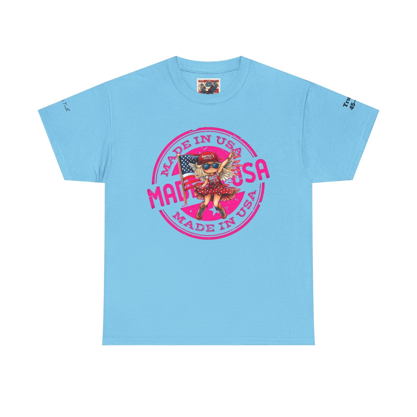 Made in the USA women’s patriotic print, Unisex Heavy Cotton Tee