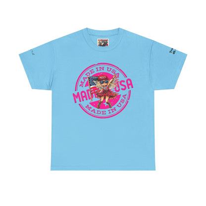 Made in the USA women’s patriotic print, Unisex Heavy Cotton Tee