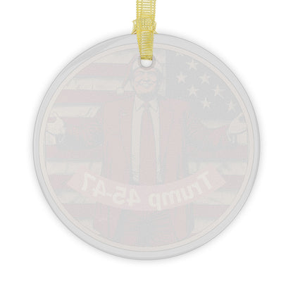Trump 45-47 Glass Ornaments
