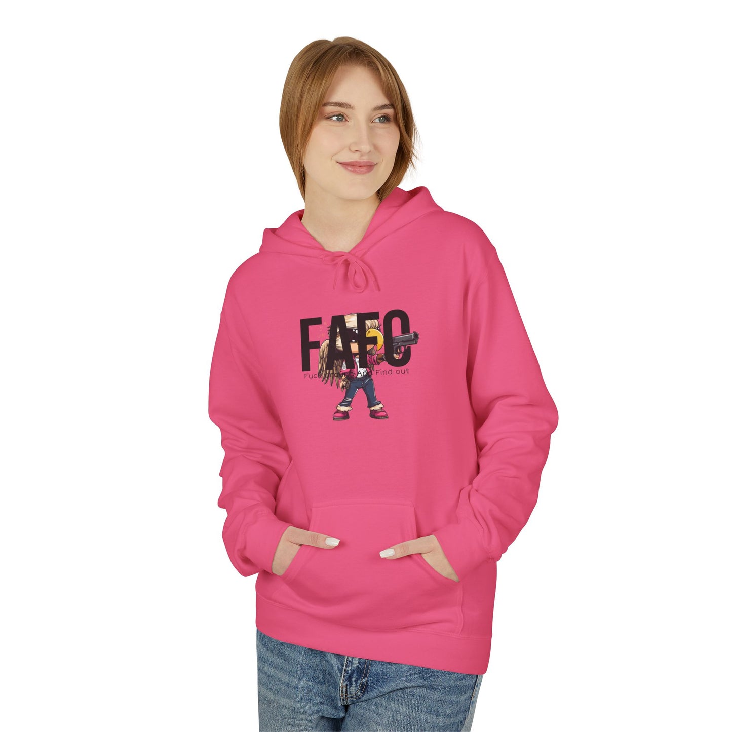 Fafo trump print, Unisex Midweight Softstyle Fleece Hoodie