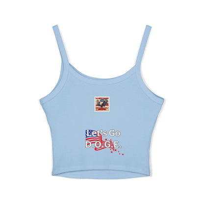 Meltdowns Incoming patriotic print in a Women's Spaghetti Strap Tank Top