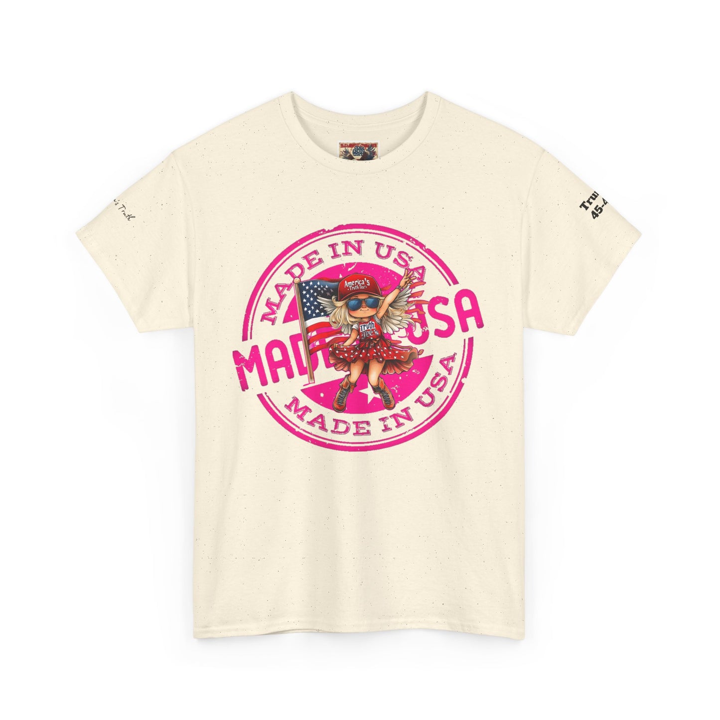 Made in the USA women’s patriotic print, Unisex Heavy Cotton Tee