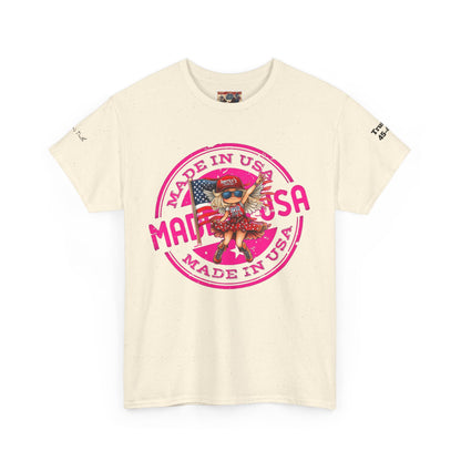 Made in the USA women’s patriotic print, Unisex Heavy Cotton Tee