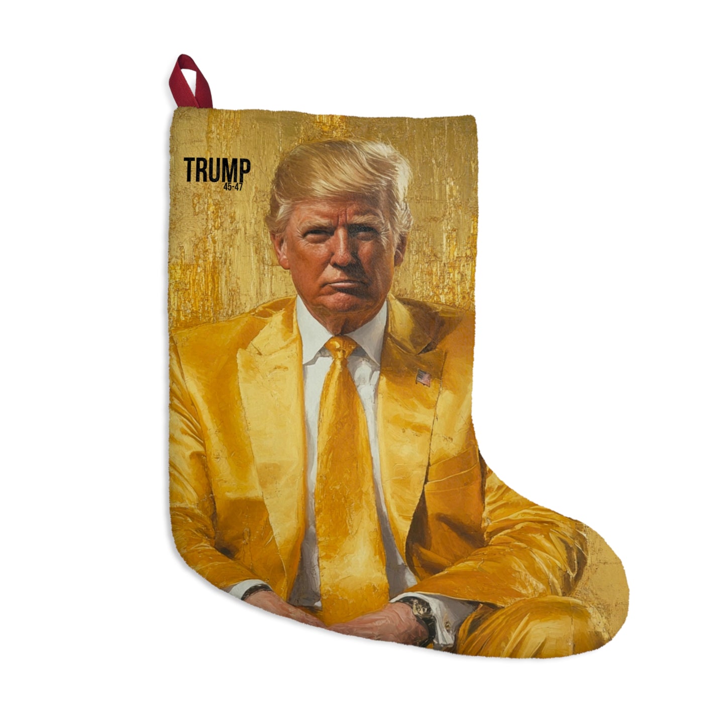 Trump gold Christmas Stockings