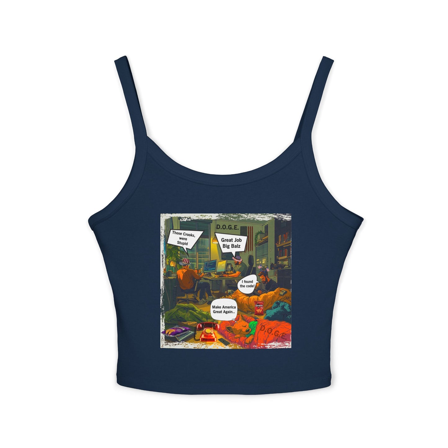 D.o.g.e. Theme Women's Spaghetti Strap Tank Top