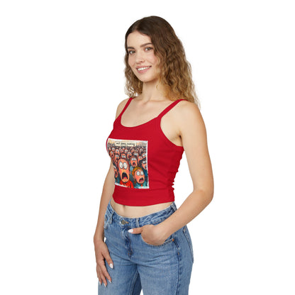 Meltdowns Incoming patriotic print in a Women's Spaghetti Strap Tank Top