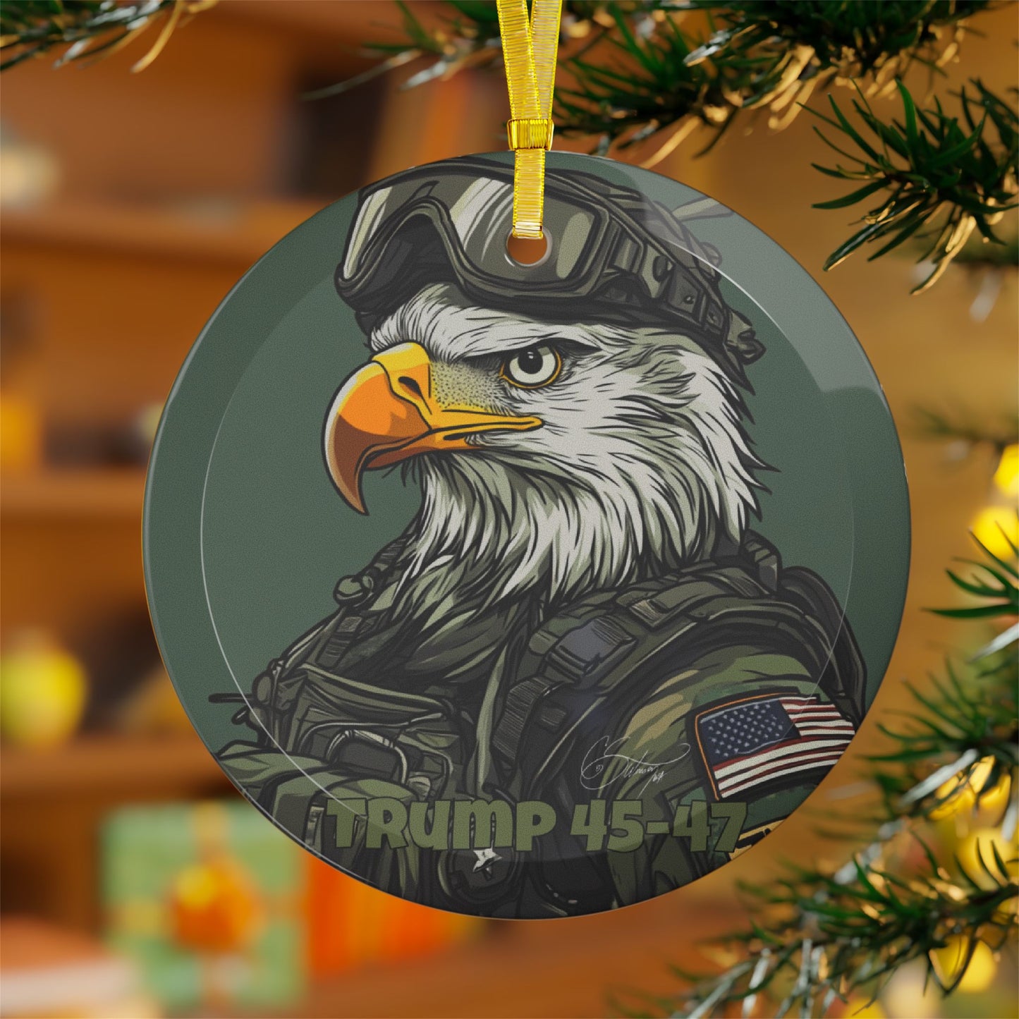 Trump 4t-47 Glass Ornaments