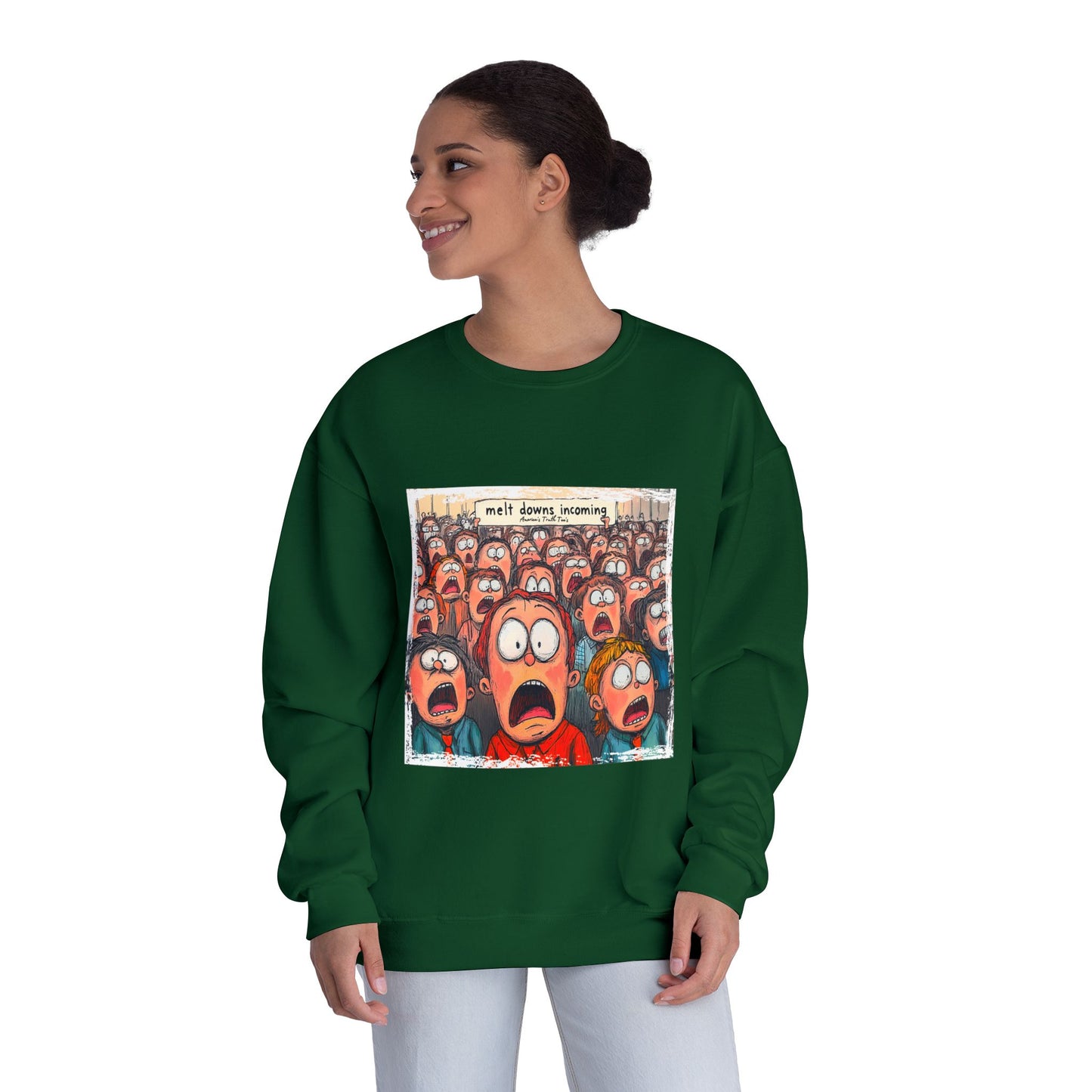 Meltdowns incoming, patriotic t-shirt in a Unisex NuBlend® Crewneck Sweatshirt