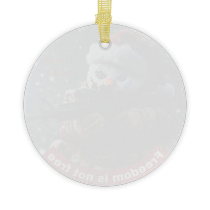 Trump Christmas Glass Ornaments