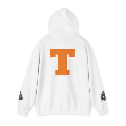 Sasquatch Christmas Hoodie — Holiday Bigfoot Sweater with Tree & Santa Hat