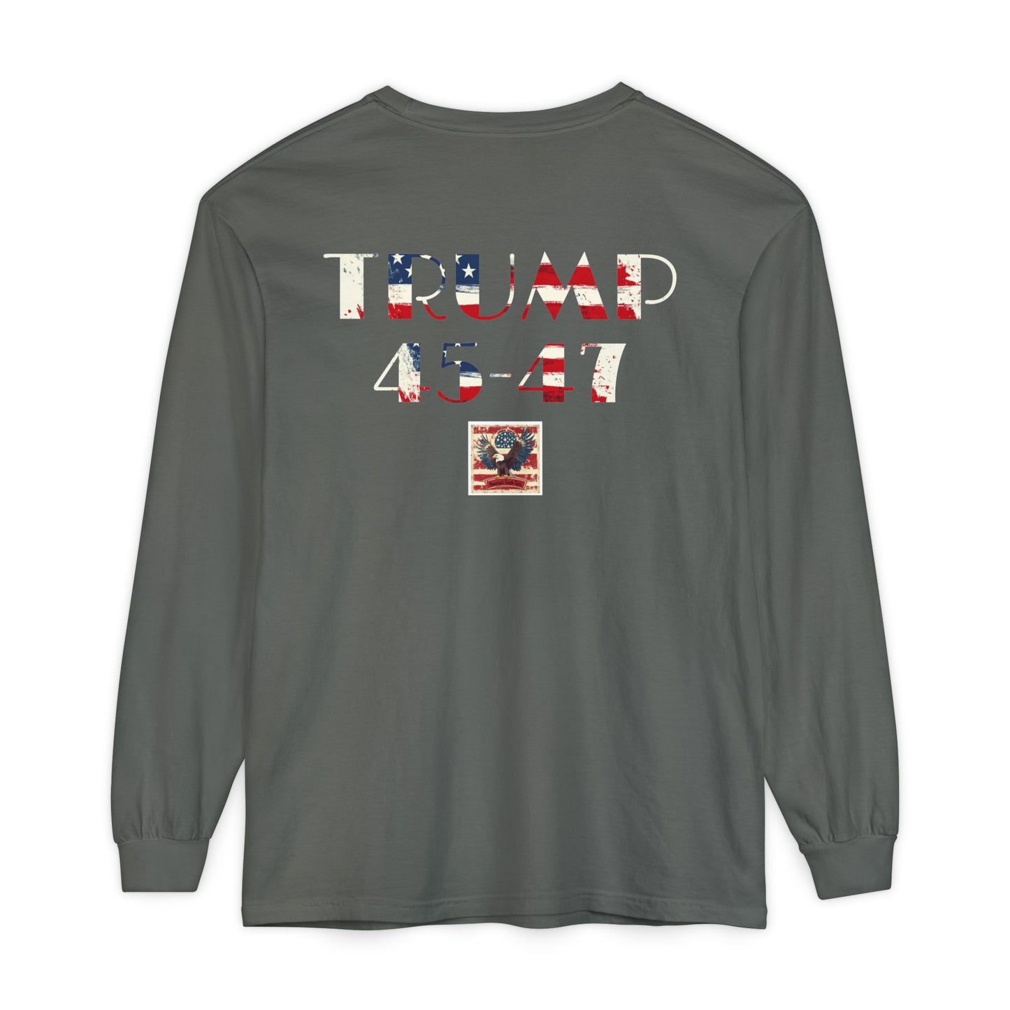 Maga usa American patriot print, Unisex Garment-dyed Long Sleeve T-Shirt