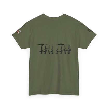 100% and vaccinated blood print, Unisex Heavy Cotton Tee