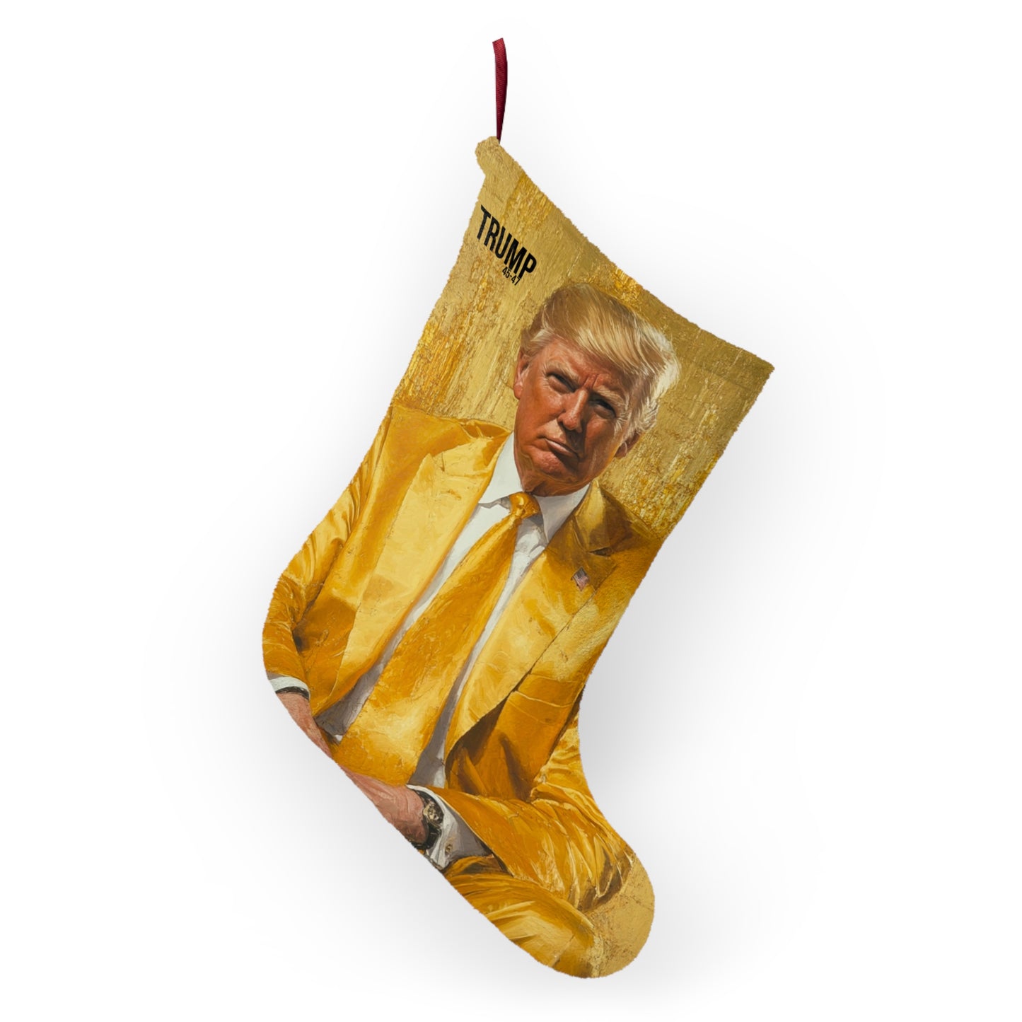 Trump gold Christmas Stockings