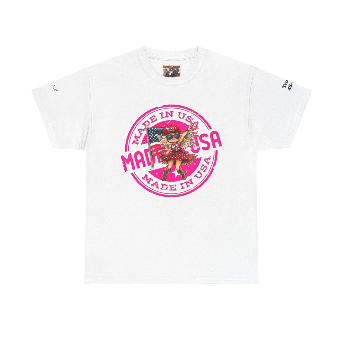 Made in the USA women’s patriotic print, Unisex Heavy Cotton Tee